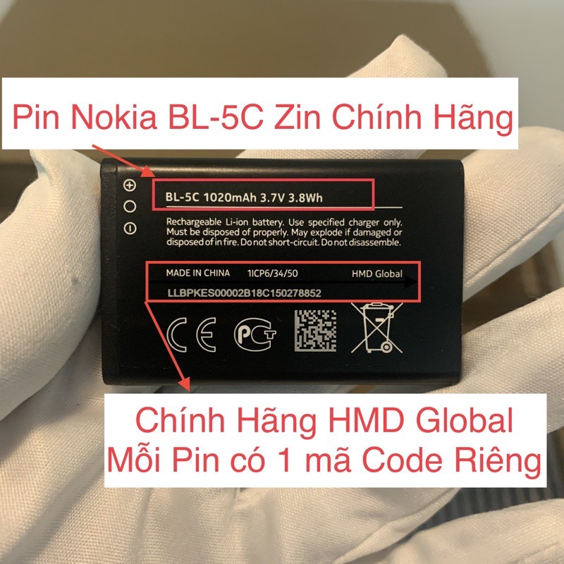 Pin Nokia BL-5C Zin Chính Hãng