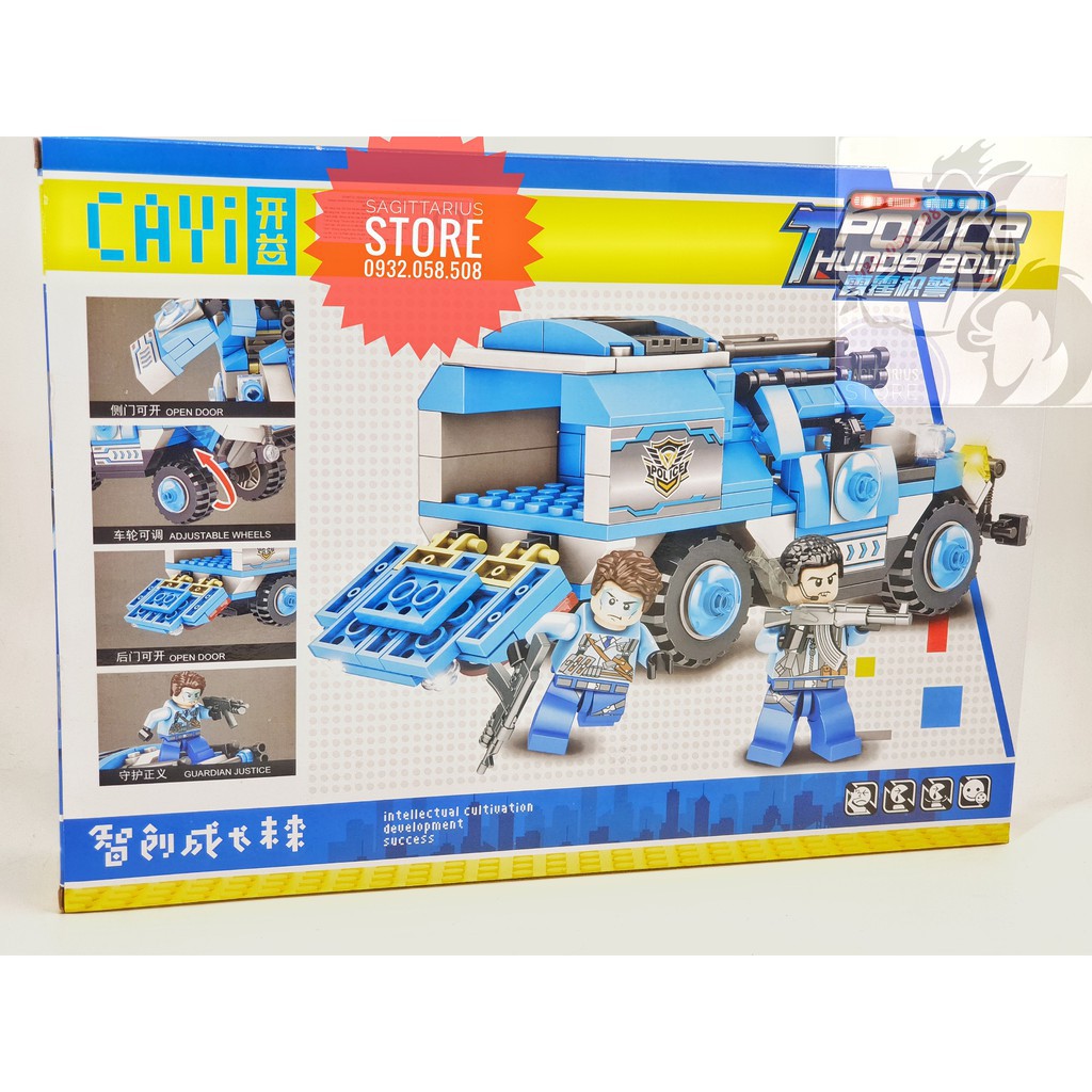 Lego CAYI-1536 Lắp Ráp Xe Cảnh Sát Cơ Động - Police Thunder