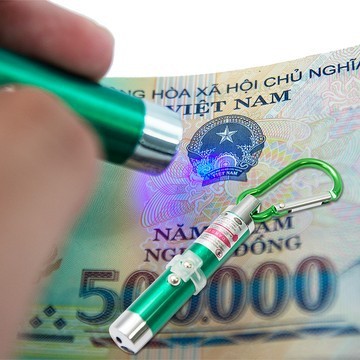 🎁 MÓC KHÓA ĐÈN PIN 3 IN 1(LASER, ĐÈN PIN, ĐÈN SOI TIỀN GIẢ )