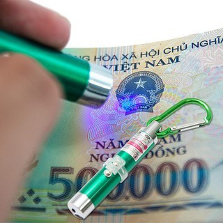 🎁 MÓC KHÓA ĐÈN PIN 3 IN 1(LASER, ĐÈN PIN, ĐÈN SOI TIỀN GIẢ )