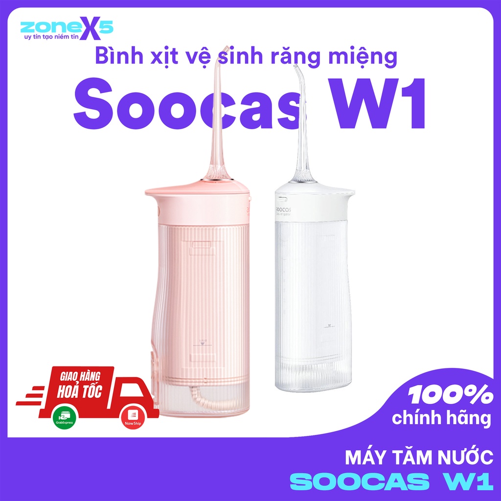 Tăm nước vệ sinh răng miệng Soocas W1 - Thiết kế thu gọn, xung nước áp suất cao, pin 90 ngày - Xiaomi Soocas W1