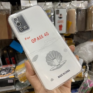 Ốp Oppo A55 4G dẻo trong suốt viền bảo vệ camera.