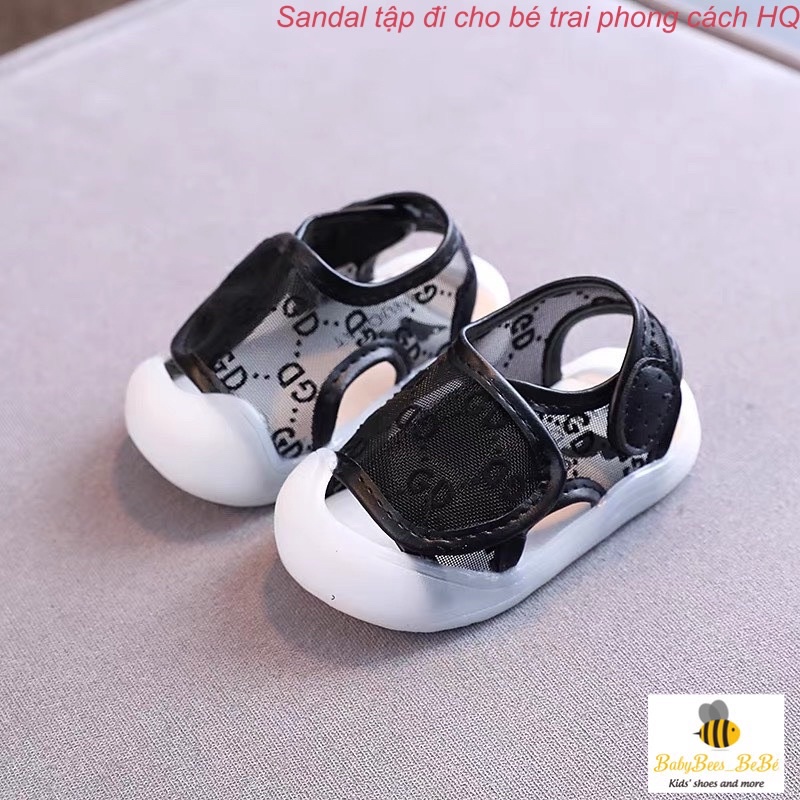 Giầy tập đi thoáng khí cho bé có quai dán đế chắc chắn chống trơn trượt cho bé thoải mái vận động (305)