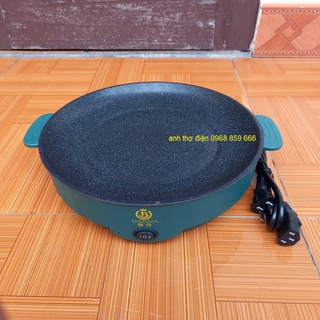 Chảo Nướng Điện Đa Năng Shanban 2 NÂC NHIỆT Size 26CM Chống Dính Vân Đá