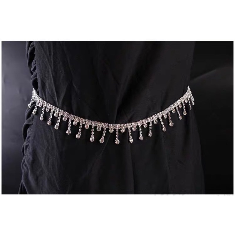 Xoàn dây đá tòn teng trang trí quần áo, phụ kiện