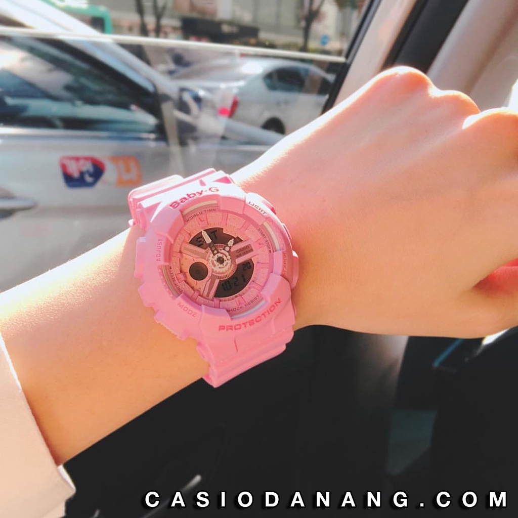 Đồng hồ nữ dây nhựa Casio Baby-G chính hãng BA-110-4A1DR (43mm) - bảo hành 5 năm
