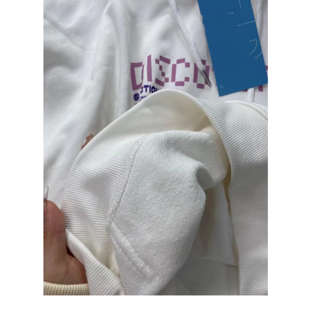 NRVP Áo hoodie nữ tay dài dáng rộng thời trang phong cách Hàn Quốc