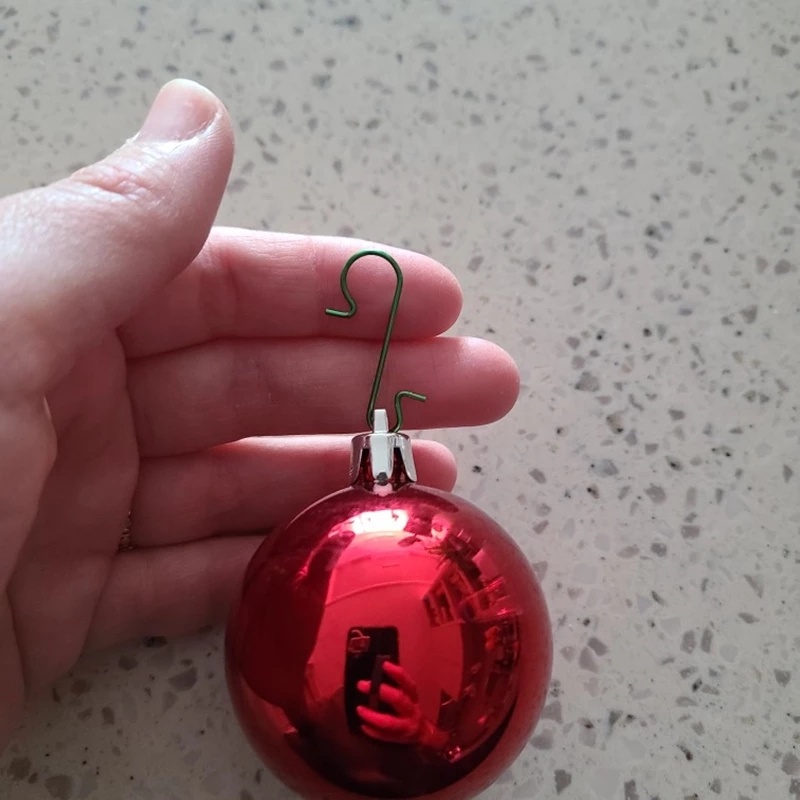 Set 50 Móc Treo Đồ Hình Chữ S Bằng Kim Loại Trang Trí Cây Thông Giáng Sinh / Năm Mới