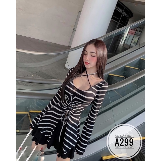 Bigsize Áo dây rút A299