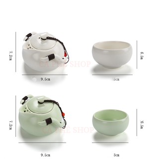 Bộ ấm chén pha trà du lịch