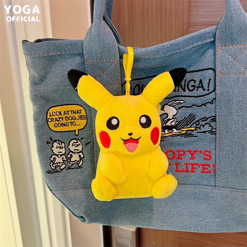 Móc Khóa Hình Pikachu Snorlax Nhồi Bông Đáng Yêu # 1