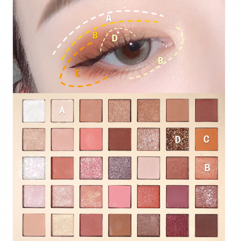 Bảng phấn mắt 35 màu Ruhuatu trẻ trung xinh xắn