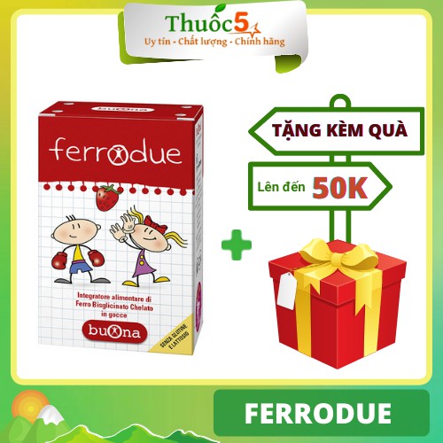 Siro Uống Bổ Sung Sắt Ferrodue Hỗ Trợ Ngừa Thiếu Máu, Tăng Cường Sức Khỏe Cho Bé Lọ 15ml