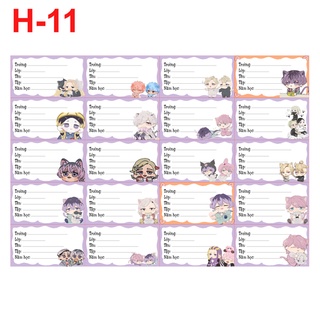 Nhãn vở Rindou Haitani Sanzu Tokyo Revengers Nhãn Tập Haitani Tokyo Revengers (1 set 20 nhãn vở hình khác nhau)