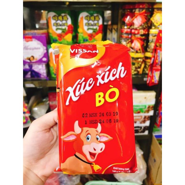 Xúc Xích Vissan Ăn Liền/ Xúc Xích Tiệt Trùng Heo - Bò 160g