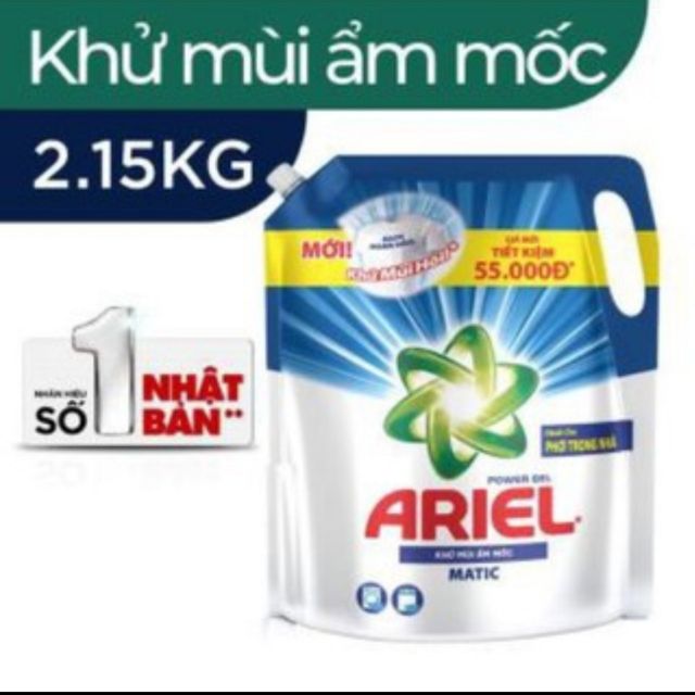 Nước giặt Ariel túi đậm đặc 2,15kg