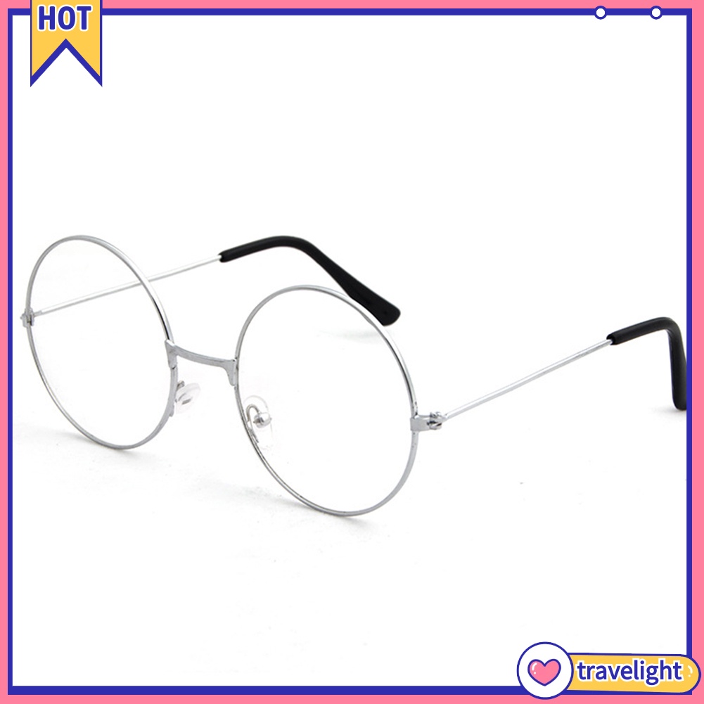 Mắt Kính Gọng Tròn Bằng Kim Loại Phong Cách Vintage Dành Cho Nam Và Nữ
