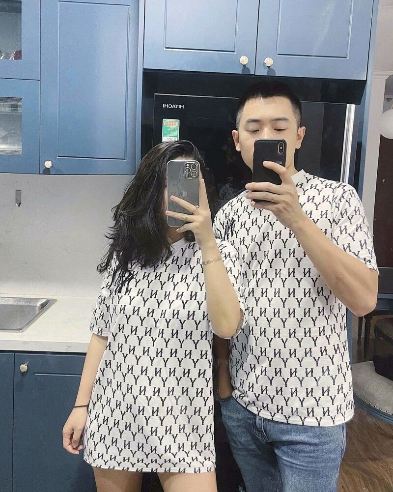 Áo phông chữ NY nam/nữ đan fom thụng nhiều màu cá tính | BigBuy360 - bigbuy360.vn