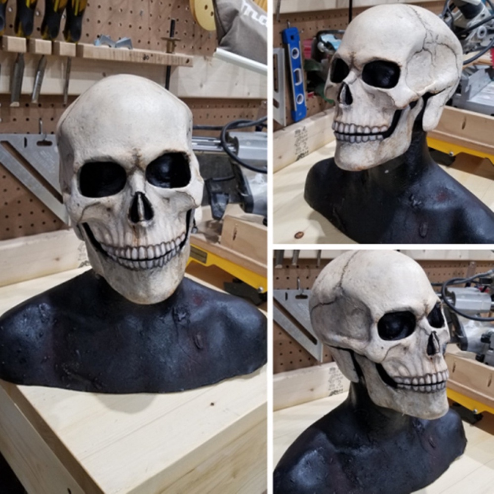 Mặt Nạ Hóa Trang Halloween Hình Đầu Lâu Kinh Dị