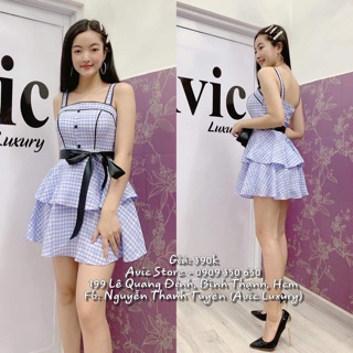 Đầm xoè 2s viền váy tầng xinh xắn