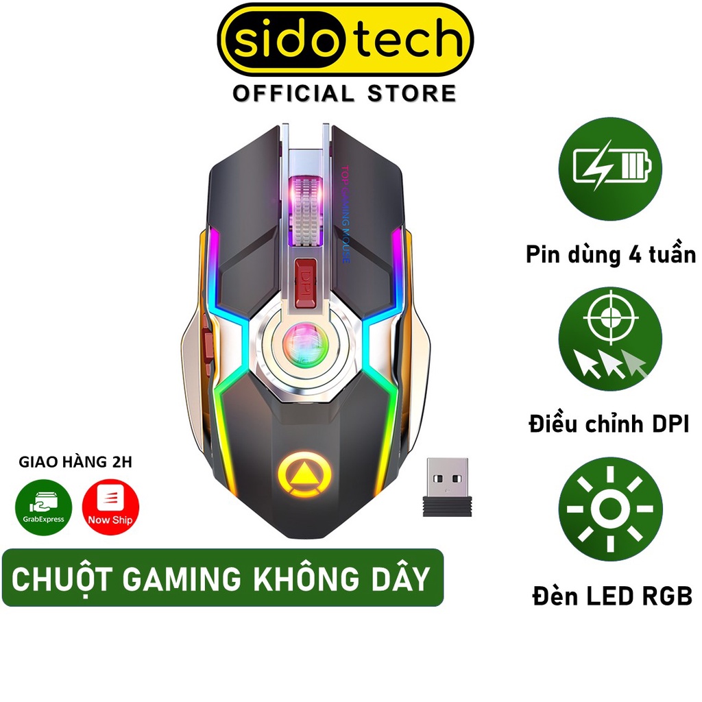Chuột Không Dây Gaming Bluetooth SIDOTECH YINDIAO S5A Sạc Pin Chơi Game Không Độ Trễ Cho Game Thủ Esport Bản Cao Cấp