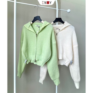 Áo khoác len dây kéo cổ kiểu envy ak65