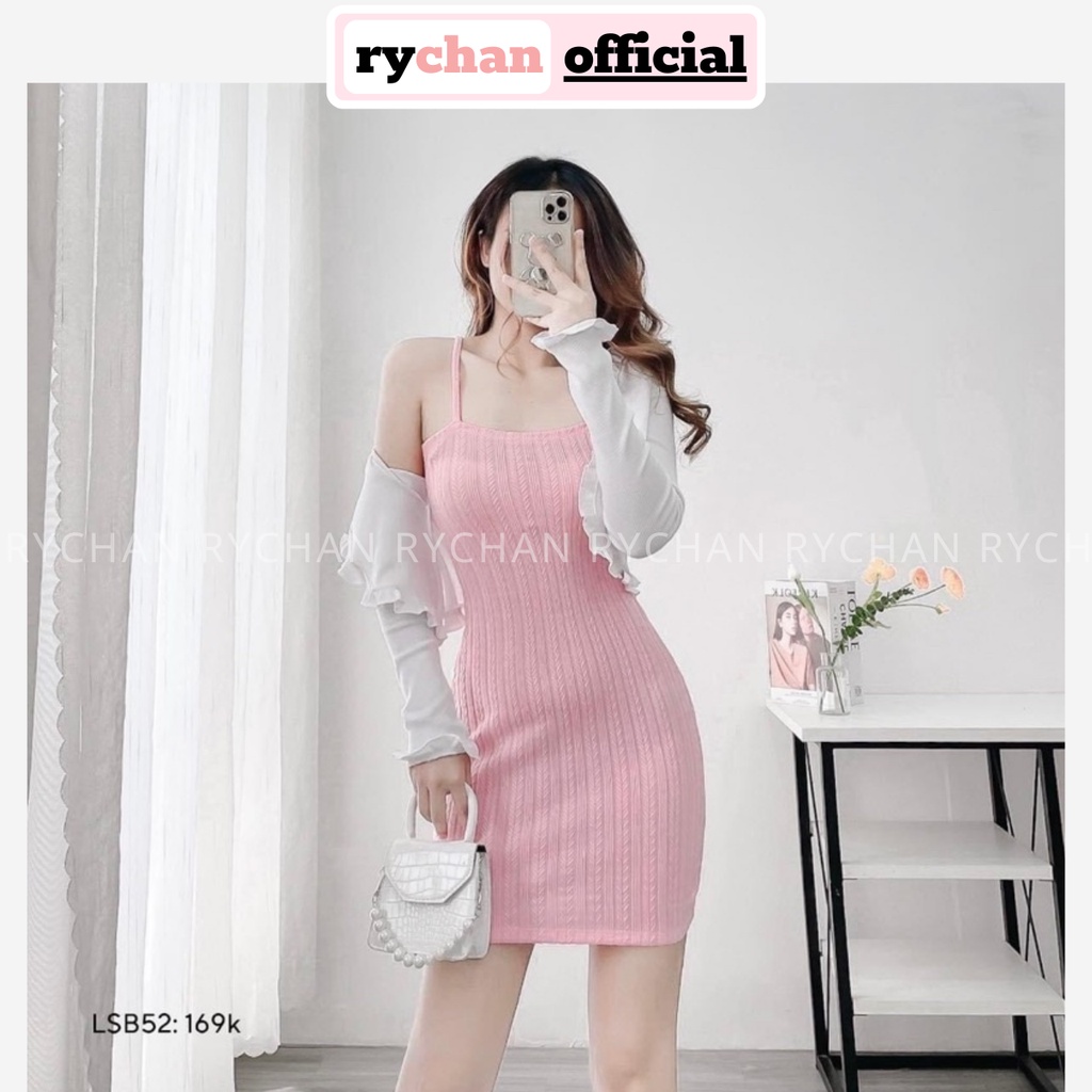 Đầm Ôm Body Nữ Len Gân Đi Biển Hai Dây Quyến Rũ Sang Chảnh [ẢNH THẬT CUỐI] – MOI016