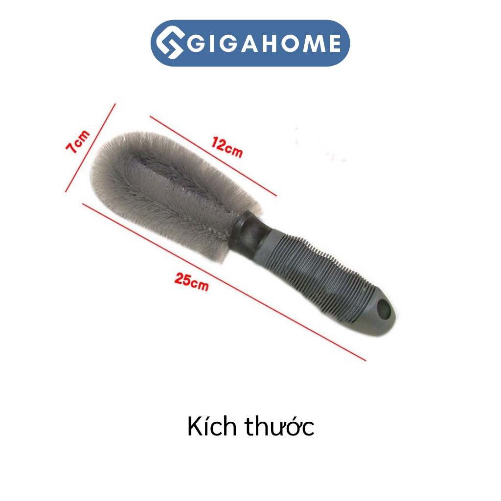 Bàn Chải Chổi Vọ Vành Xe Ô Tô, Xe Máy GIGAHOME Tay Cầm Thẳng 8680