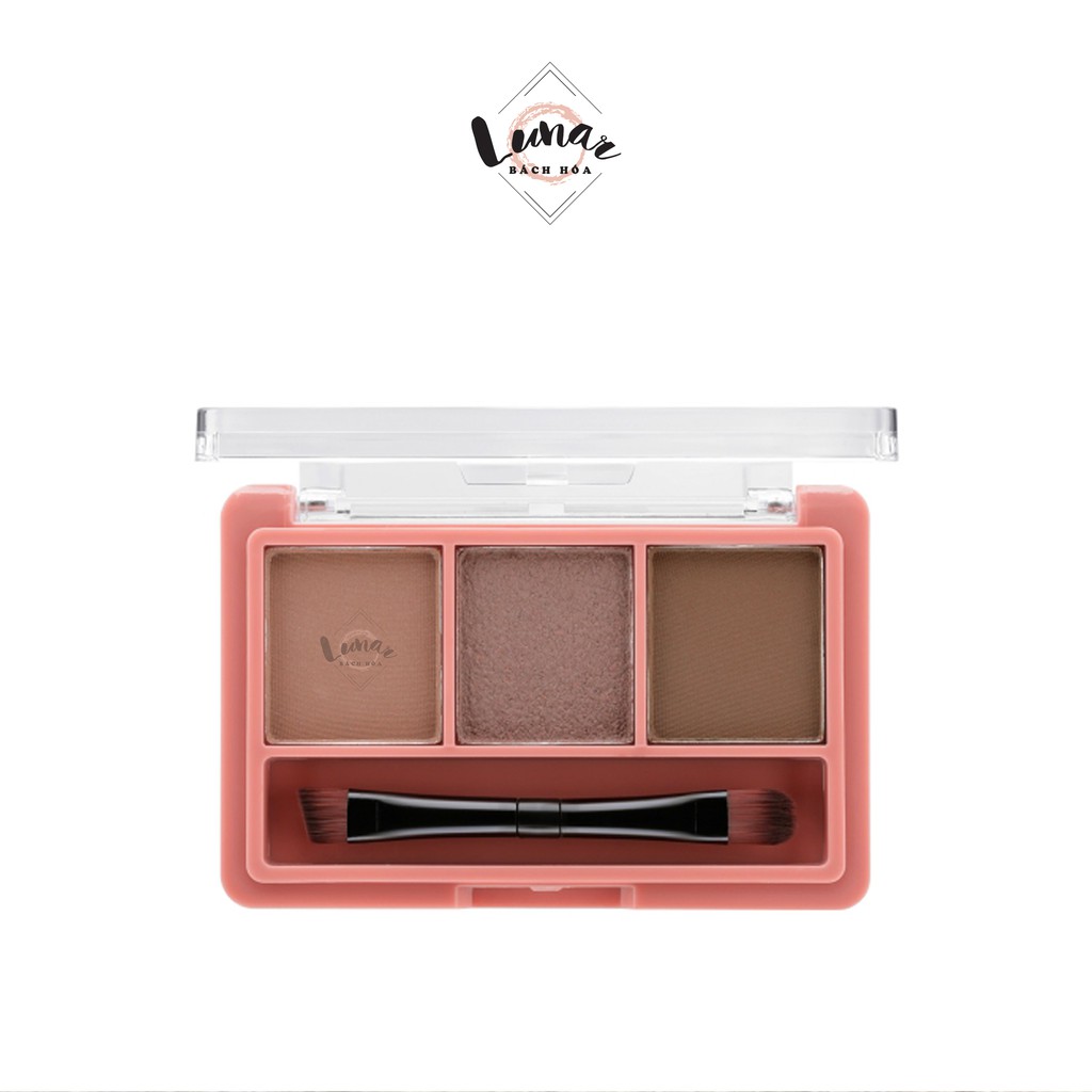 Set Bột Tán Mày Tông Nâu Tự Nhiên Odbo 3 Color Matches Of Brows No.02 - Set Bột Tán Mày Odbo 3 Color Matches Of Brows No