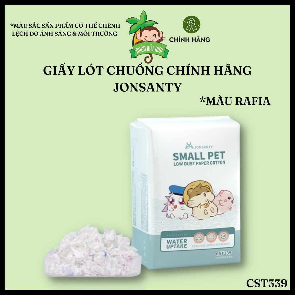 Lót chuồng Hamster - Giấy bông chính hãng Jonsanty đủ mùi 527 gram cho hamster