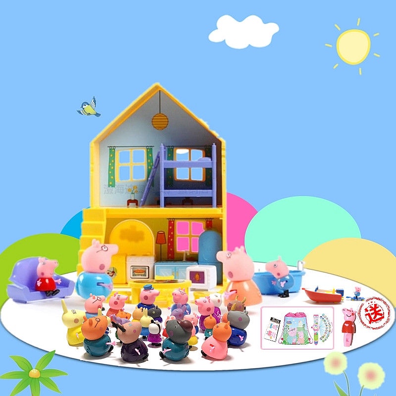 Mô hình nhà búp bê heo Peppa Pig DIY sang trọng làm quà tặng sinh nhật cho bé trai và bé gái