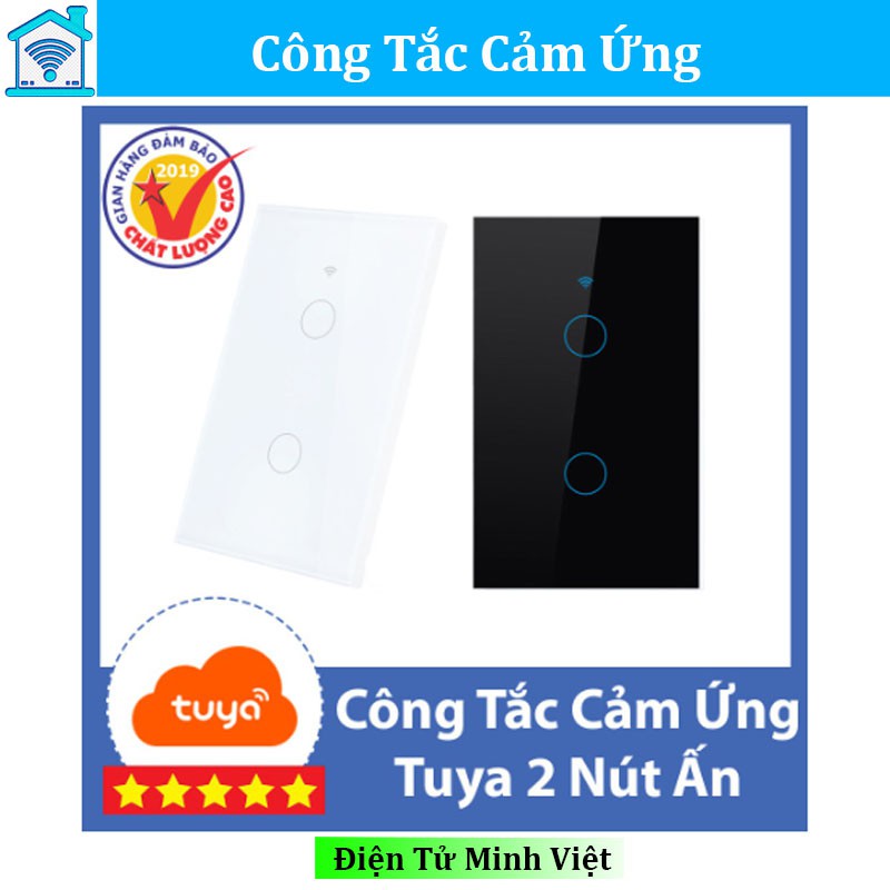 CÔNG TẮC TUYA (WIFI + RF433) 1, 2, 3, 4 NÚT CHỮ NHẬT CẢM ỨNG