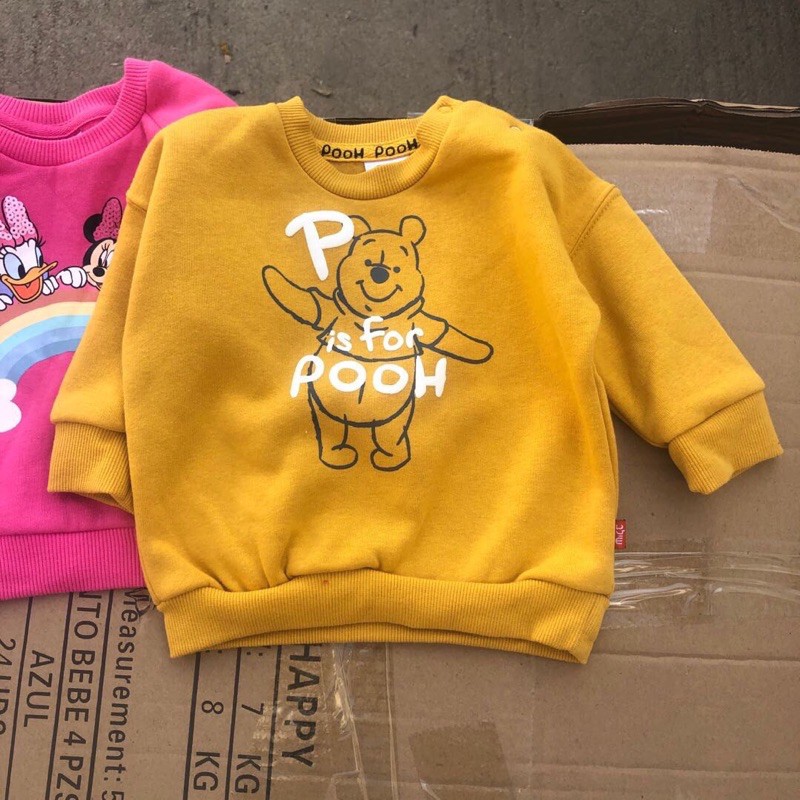 👶🏻👧🏻 Áo nỉ hoodie Pooh hiệu Disney dư xịn cho bé👧🏻👶🏻
