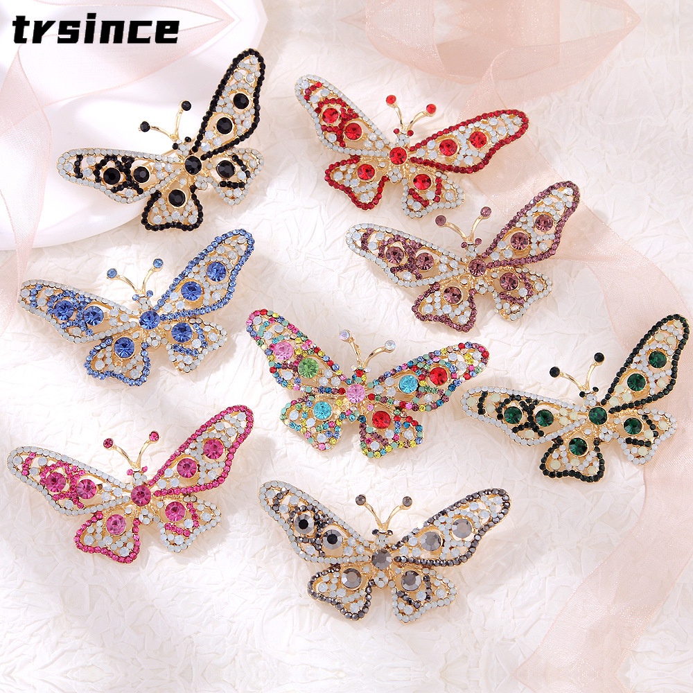 Ghim Cài Áo Hình Bướm Đính Đá Thời Trang Cho Nữ