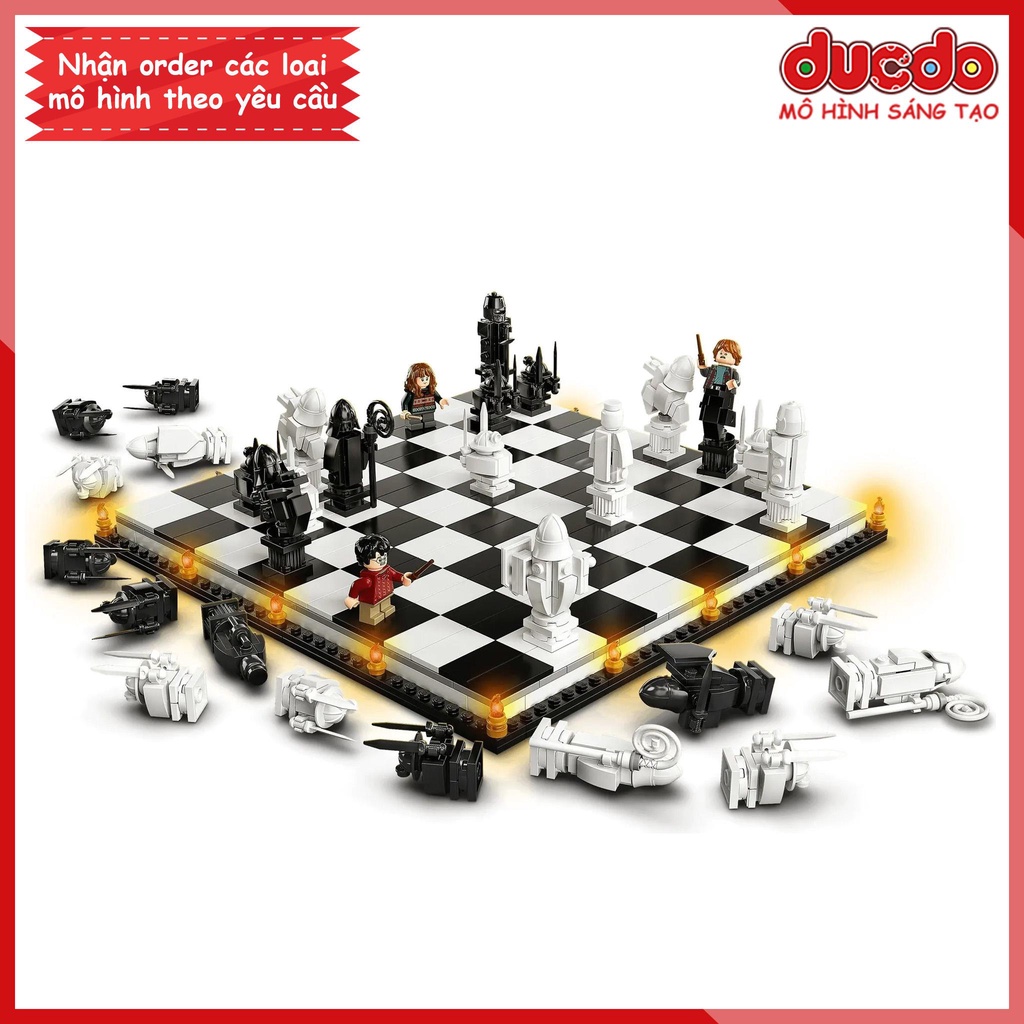 TANK 60142 Lắp ghép Harry Potter Bộ cờ - Hogwarts Wizard's Chess - Đồ chơi Xếp hình Mô hình 76392 BLA LRI