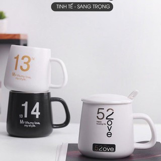Cốc gốm sứ cô gái dễ thương phong cách Hàn Quốc ins lyanwn