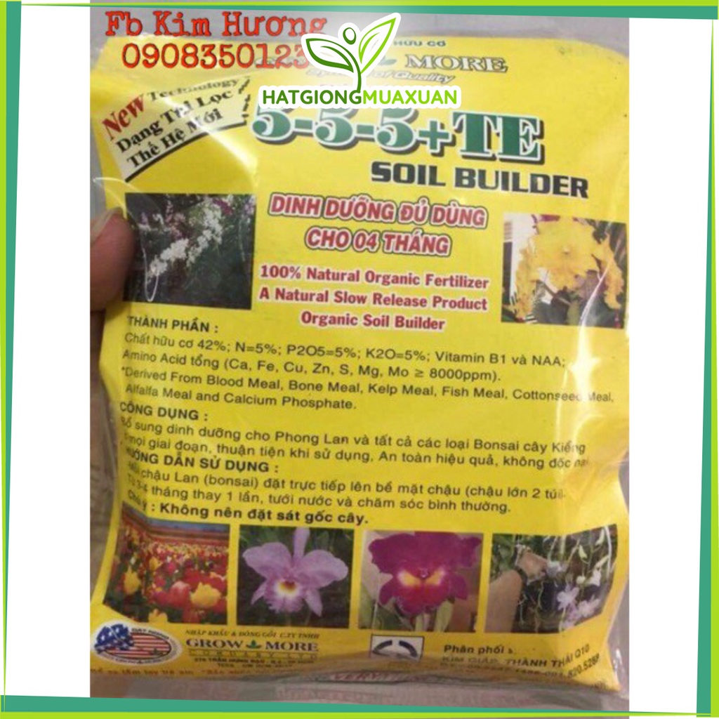 [SIEURE] Phân bón Hoa lan - Phân tan chậm 5-5-5 hàng đẹp, phân phối chuyên nghiệp.