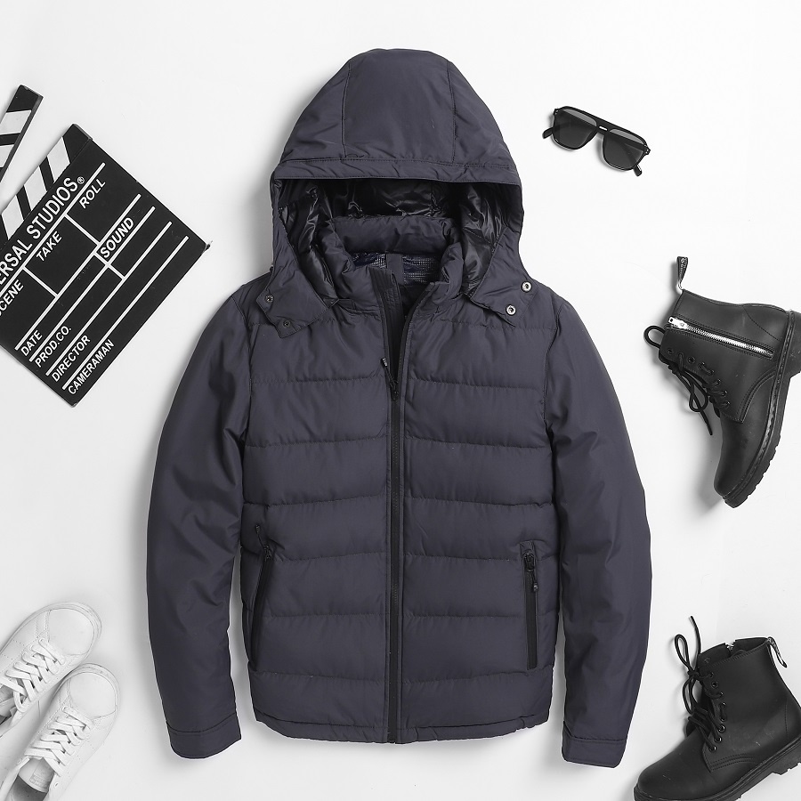 Giảm sốc áo lông vũ nam xuất Hàn có mũ