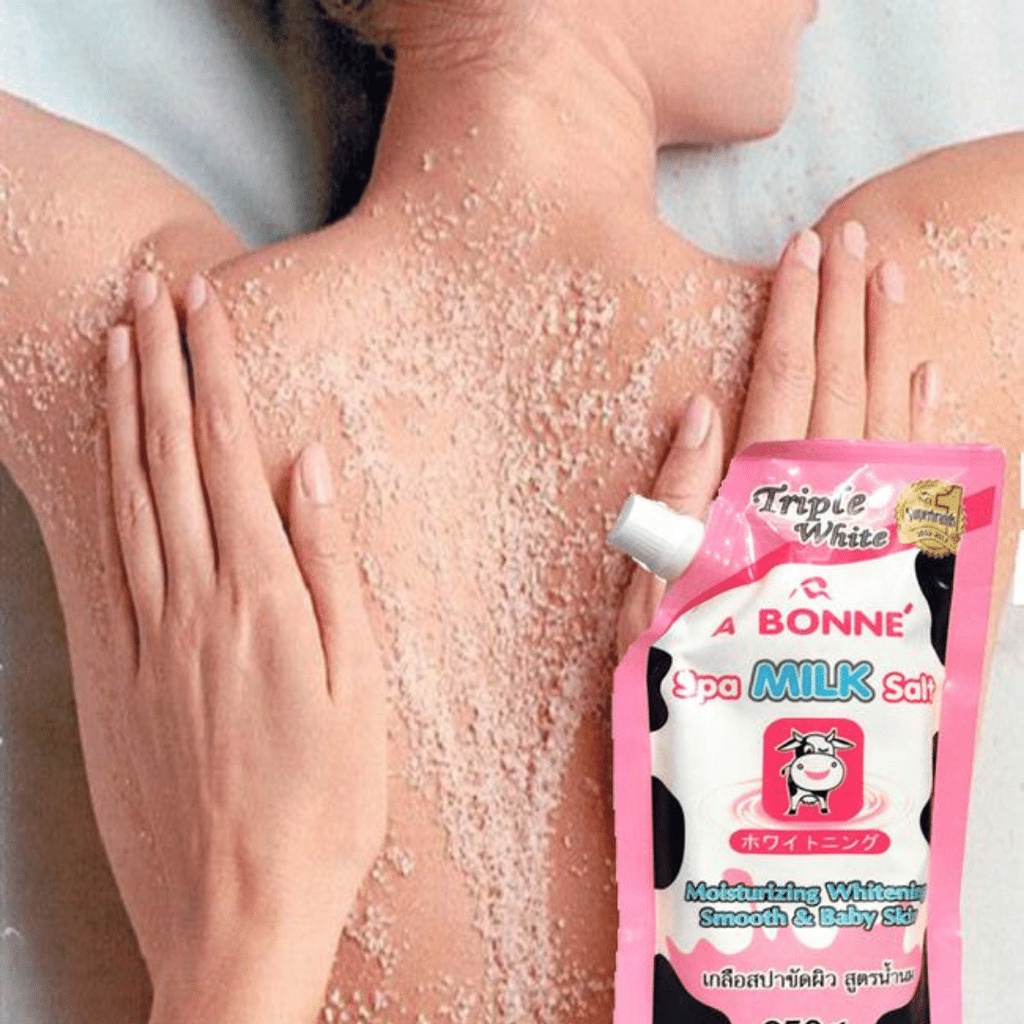 Muối tắm sữa bò tẩy tế bào chết A Bonne Spa Milk Salt 350g  - Nội địa Thái