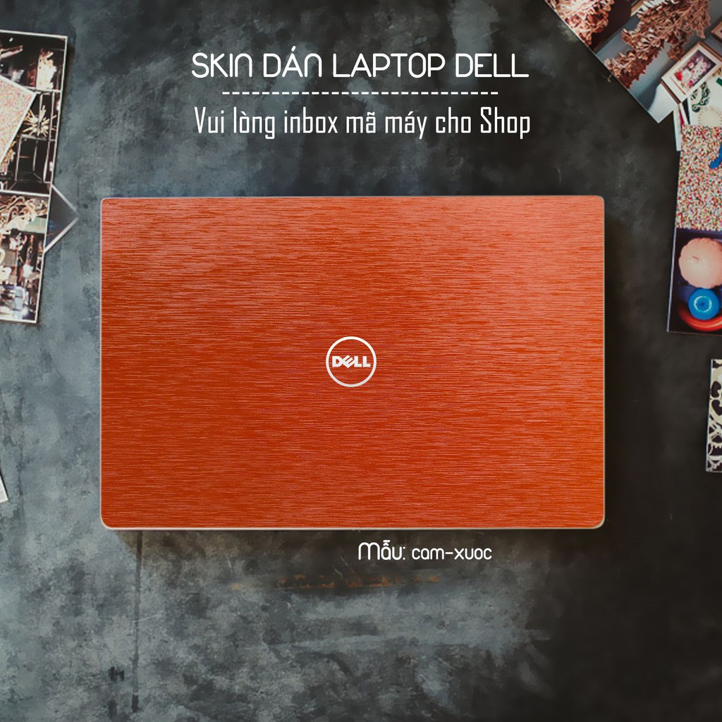 Skin dán Laptop Dell màu Chrome cam xước (inbox mã máy cho Shop)