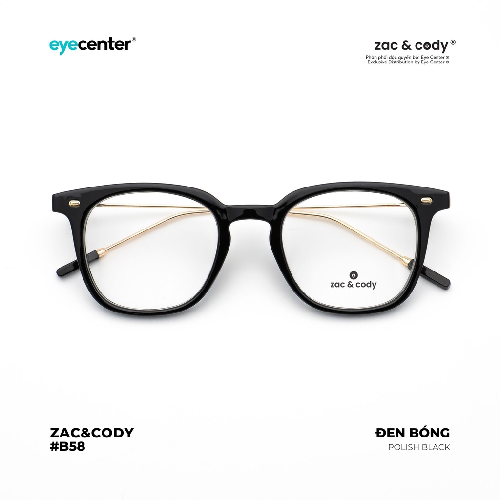 Gọng kính cận nữ chính hãng ZAC &amp; CODY B58S kim loại chống gỉ nhập khẩu by Eye Center Vietnam