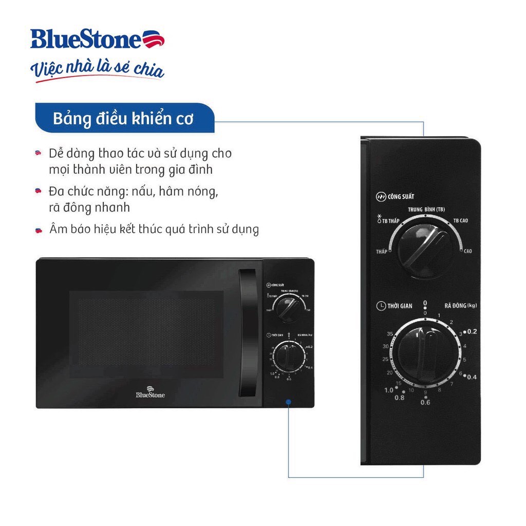 Lò Vi Sóng BlueStone MOB-7709 (20L) - Hàng chính hãng - Bảo hành 24 tháng