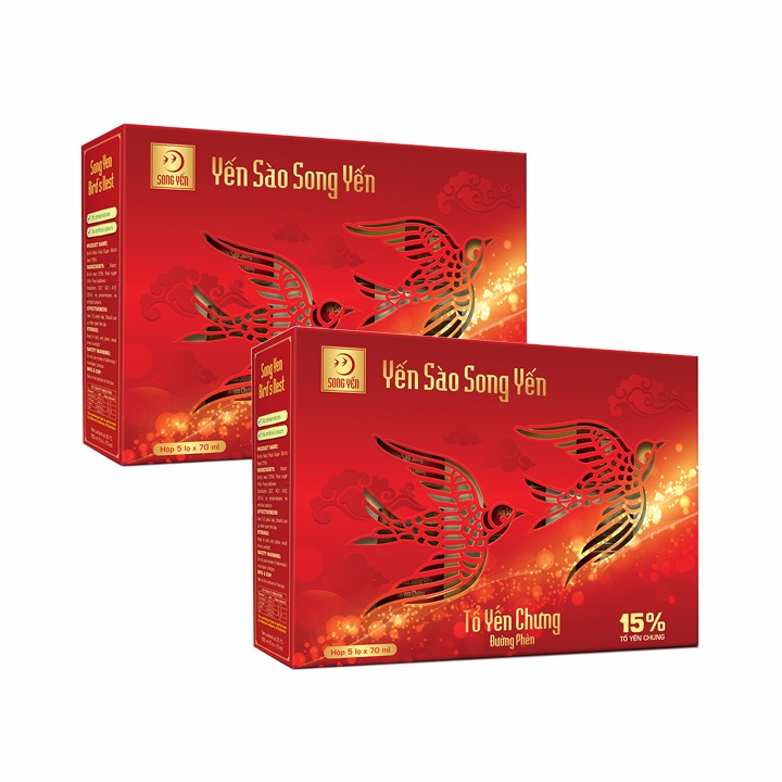 Combo 2 Lốc Nước Yến Song Yến tặng 2 Hộp 6 Lon Nước Yến Lon Nguyên Chất 2%