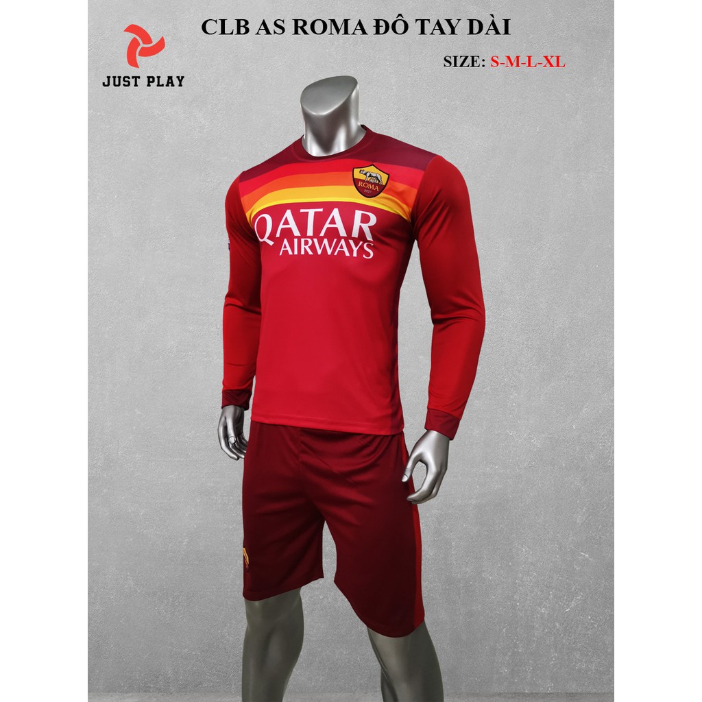 Áo đá banh CLB AS Roma tay dài mới nhất mùa 2020 - 2021