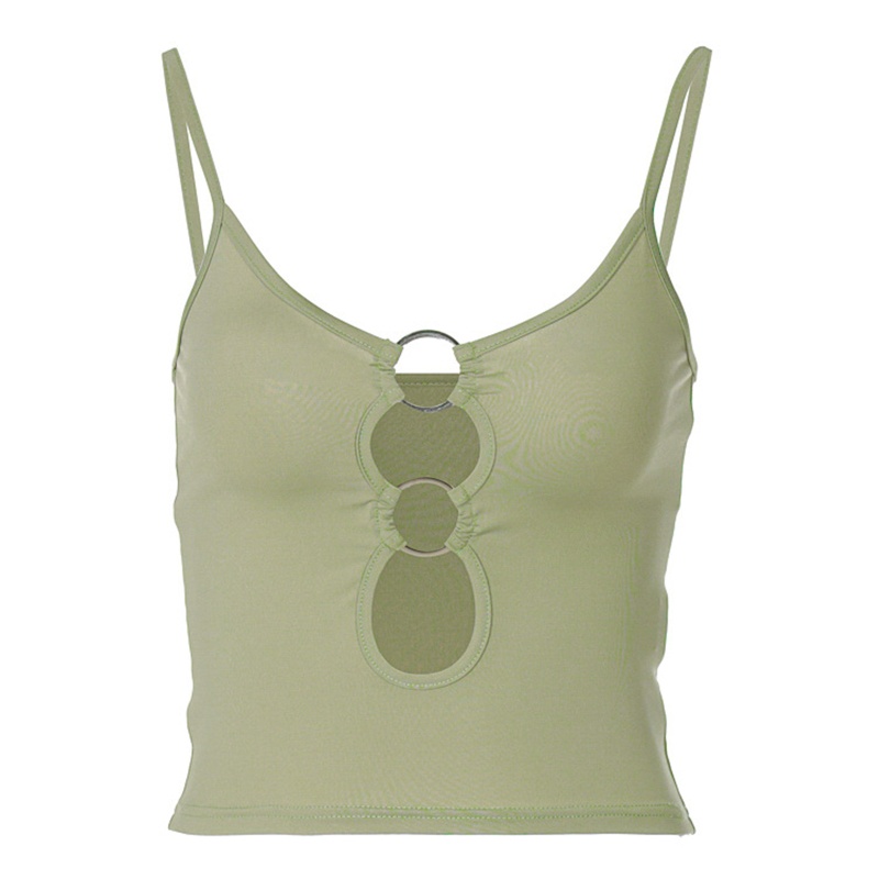 Áo Croptop Hai Dây Màu Trơn Thời Trang Quyến Rũ Cho Nữ
