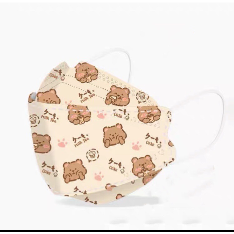 [Nhiều mẫu] Set 10 chiếc Khẩu trang 3D diện Tết Phi hành gia du hành vũ trụ Chú gấu xinh xắn nhiều màu cute