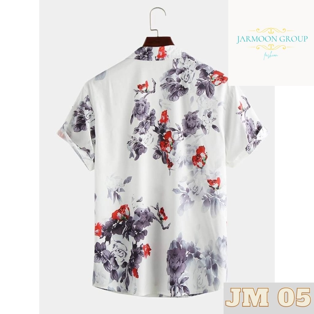 Áo Sơ mi nam [FREESHIP] Sơ mi nam AD01JM chất lụa dài tay họa tiết bông hoa đỏ trắng cao cấp JM1 | BigBuy360 - bigbuy360.vn