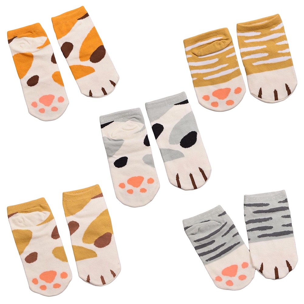 Tất nữ mềm mại in hình chân mèo đáng yêu