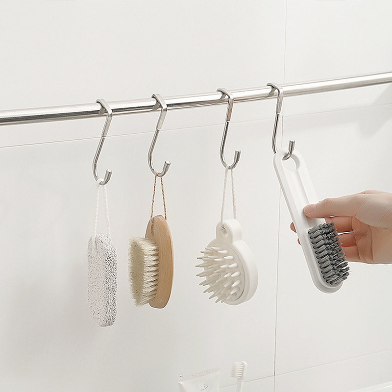 Giá Đỡ Bằng Thép Không Gỉ Hình Chữ S Gắn Tường Không Cần Đóng Đinh Tiện Dụng Cho Nhà Bếp