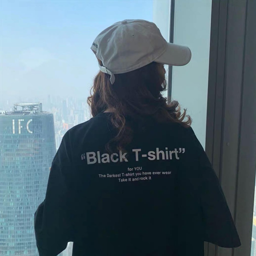 Áo Thun Tay Lỡ Unisex WHITE BLACK T-SHIRT Form Rộng | BigBuy360 - bigbuy360.vn